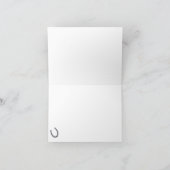 Retro Cowgirl in Western Landschaft Dankeskarte (Innenseite)