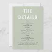 Retro Cowgirl Last Rodeo Glam Sage Bachelorette Einladung (Rückseite)