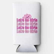 Retro Cowgirl Pink Bride Seltzer kann kühler