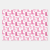 Retro Cowgirl Pink Geschenkpapier Set (Vorderseite)
