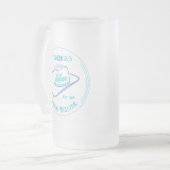 Retro Cowgirl Saloon Trinkbehälter Mattglas Bierglas (Vorderseite Links)