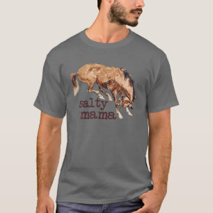 Retro Cowgirl Salty Mama Horse Lovers Western Coun T-Shirt