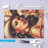 Retro Cowgirl Seidenpapier (Handwerk)