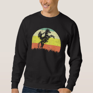 Retro Cowgirl Texas Ranch Vintag Girl Riding Hors Sweatshirt