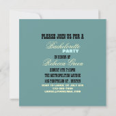 Retro cowgirl Western Country Junggeselinnen-Absch Einladung (Rückseite)