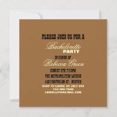retro Cowgirl-Western-Land-Junggeselinnen-Abschied Einladung (Rückseite)