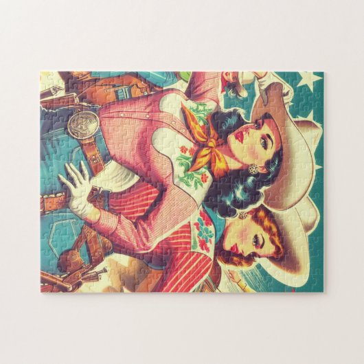 Retro-Cowgirls Button-ups Puzzle (Horizontal)