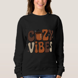Retro Cozy Vibes Winter Groovy Typografie T-Shirt Sweatshirt