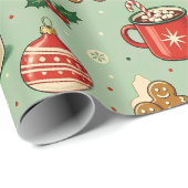 Retro Cozy Weihnachten Geschenkpapier (Rolleneckpunkt)