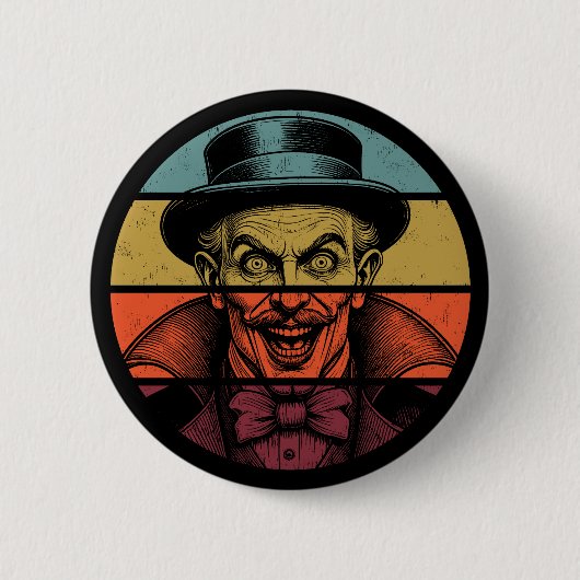 Retro Craed Face Illusionist Button (Vorderseite)