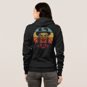 Retro Crazy Face Illusionist Front & Back Hoodie (Schwarz voll)