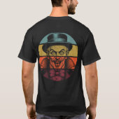 Retro Crazy Face Illusionist Front & Back T-Shirt (Rückseite)