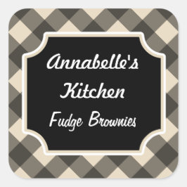 Retro Cream Black Kitchen Stickers