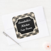 Retro Cream Black Kitchen Stickers (Umschlag)