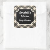 Retro Cream Black Kitchen Stickers (Tasche)