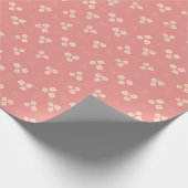 Retro Cream & Gold Daisy Blume Geschenkpapier (Ecke)