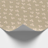 Retro Cream & Gold Daisy Blume Geschenkpapier (Ecke)