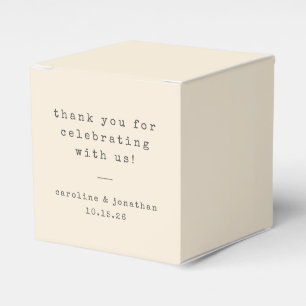 Retro Cream Schreibmaschine Custom Wedding Vielen  Geschenkschachtel