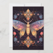 Retro Creative Butterfly Art Geburtstagsparty Einladung (Rückseite)