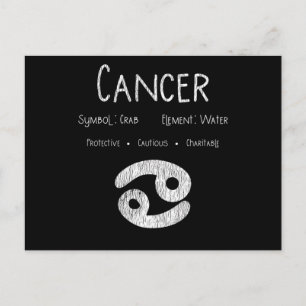 Retro-Crebs-Zodiak-Zeichen-Geschenk für Astrologie Postkarte