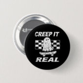 Retro Creep It Real Ghost Halloween Mens Kids Button (Vorne & Hinten)