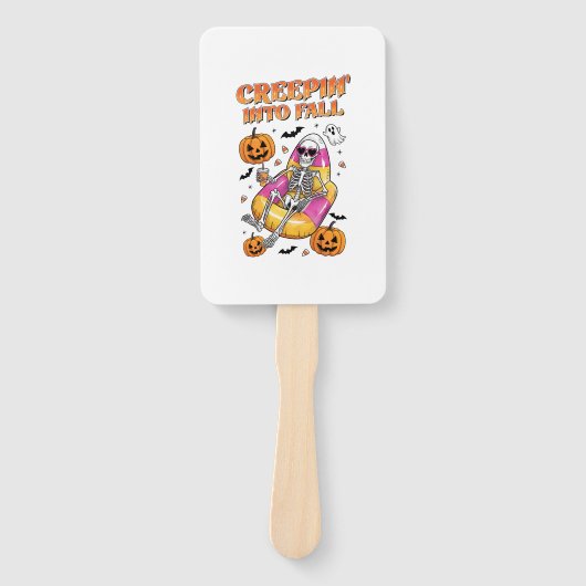 Retro Creepin into Fall Halloween Fächer (Vorderseite)