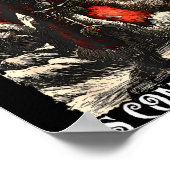 Retro Creepmas Krampus Is Coming To Town Dark Humo Poster (Ecke)