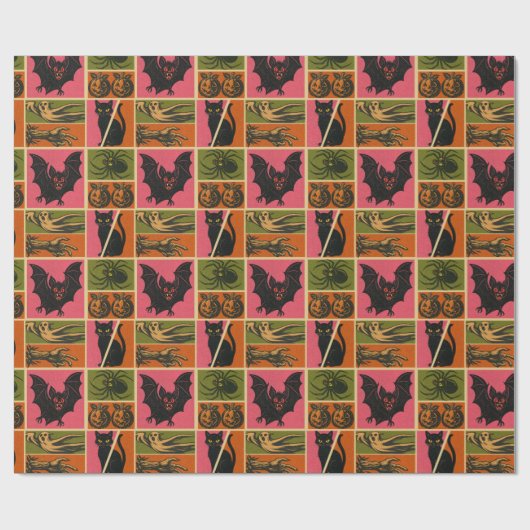 Retro-Creeps Geschenkpapier (Flach)