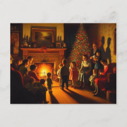 Retro Creepy Christmas Horror Postkarte