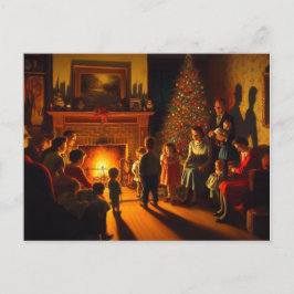 Retro Creepy Christmas Horror Postkarte