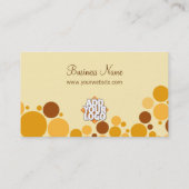 Retro Creme Bubbles Business Card Visitenkarte (Rückseite)