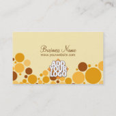 Retro Creme Bubbles Business Card Visitenkarte (Rückseite)