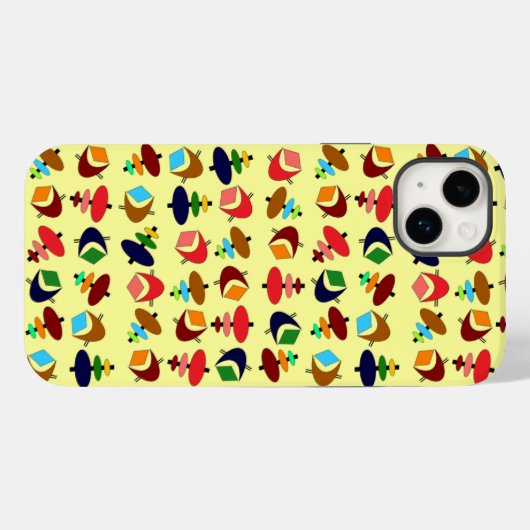 Retro-Crescent Totem-Formen Case-Mate iPhone Hülle (Rückseite (Horizontal))