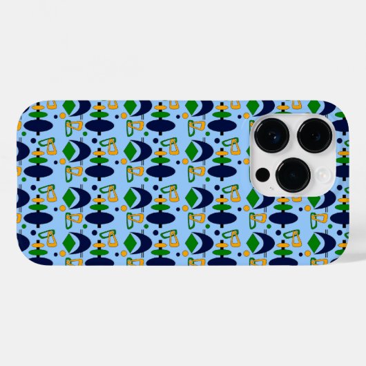 Retro-Crescent Totem-Formen Case-Mate iPhone Hülle (Rückseite (Horizontal))