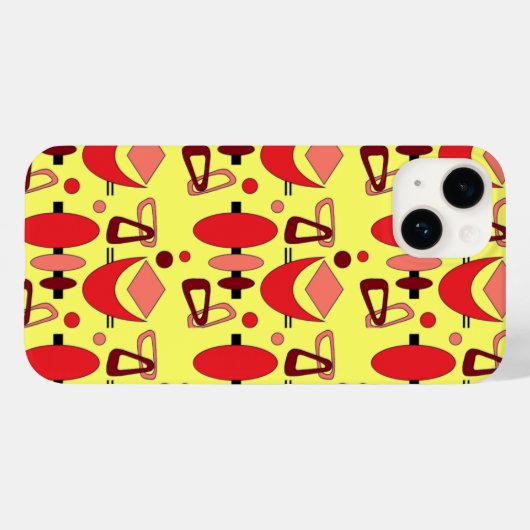 Retro-Crescent Totem-Formen Case-Mate iPhone Hülle (Rückseite (Horizontal))