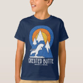 Retro Crested Butte Ski White Fox T - Shirt (Vorderseite)