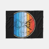 Retro Cricket Fleecedecke (Vorderseite (Horizontal))