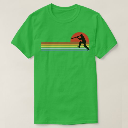 Retro Cricket Player T-Shirt (Design vorne)