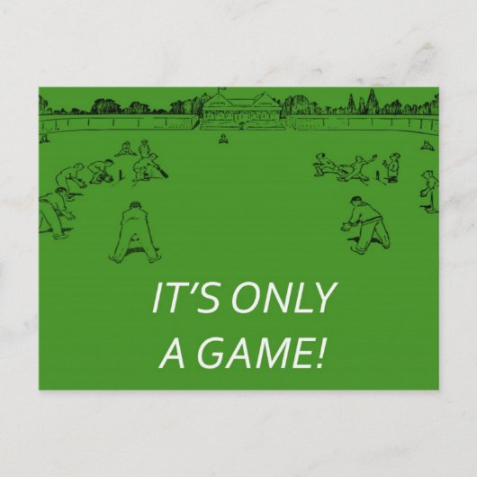 Retro-Cricket Postkarte (Vorderseite)