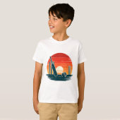 Retro Cricket T Cricketspieler Tsman Bowler T-Shirt (Vorne ganz)