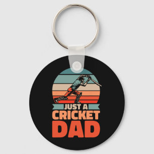Retro Cricket Vater - Vintage Cricketspieler Nur E Schlüsselanhänger
