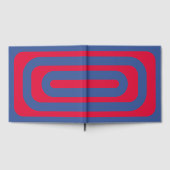 Retro Crimson & Blue Gästebuch - Anpassbar (Voll)