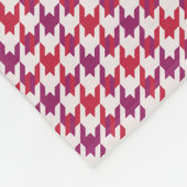 Retro-Crimson-lila Hahnentrittmuster kariertes Mus Fleecedecke (Ecke)