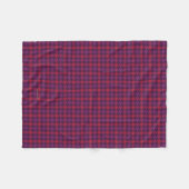 Retro-Crimson-lila Hahnentrittmuster kariertes Mus Fleecedecke (Vorderseite (Horizontal))
