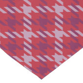 Retro-Crimson-lila Hahnentrittmuster kariertes Mus Kurzer Tischläufer (Ecke)