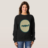 Retro Crocodile Vintage Wild Animal Sweatshirt (Vorne ganz)