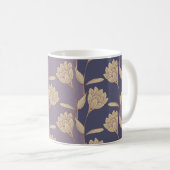 Retro-Crocus Tapete in blauen Lila Kaffeetasse (VorderseiteRechts)