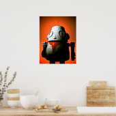 Retro Croppe Toy Robot 01 Poster (Küche)