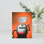 Retro Croppe Toy Robot 03 Postkarte (Stehend Vorderseite)