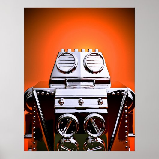 Retro Croppe Toy Robot 04 Poster (Vorne)